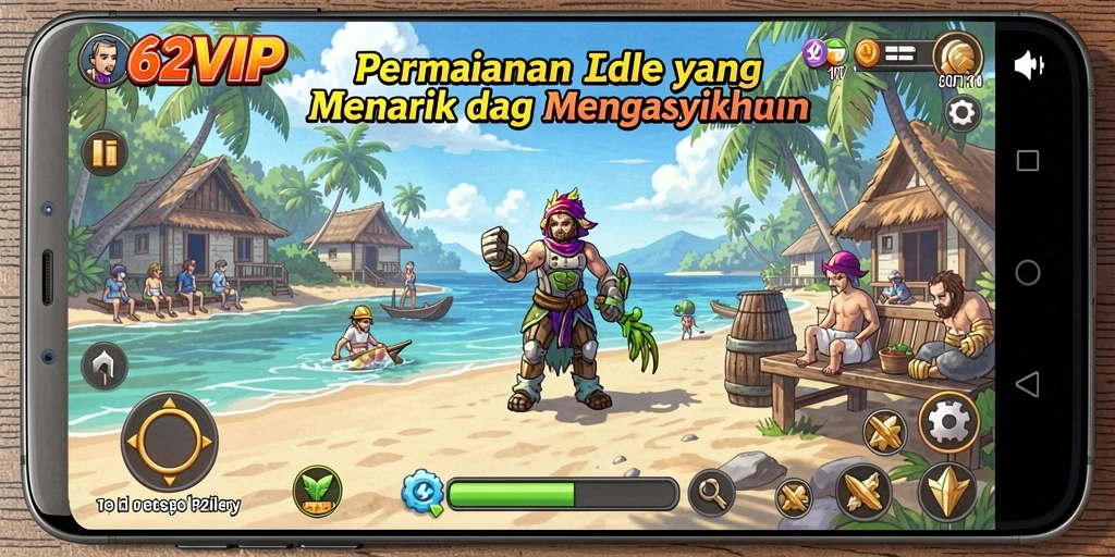 Screenshot gameplay 62VIP menampilkan suasana santai dan menarik.