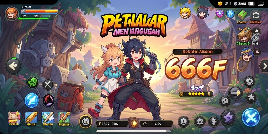 Screenshot gameplay 666F menampilkan aksi menarik karakter Anime.