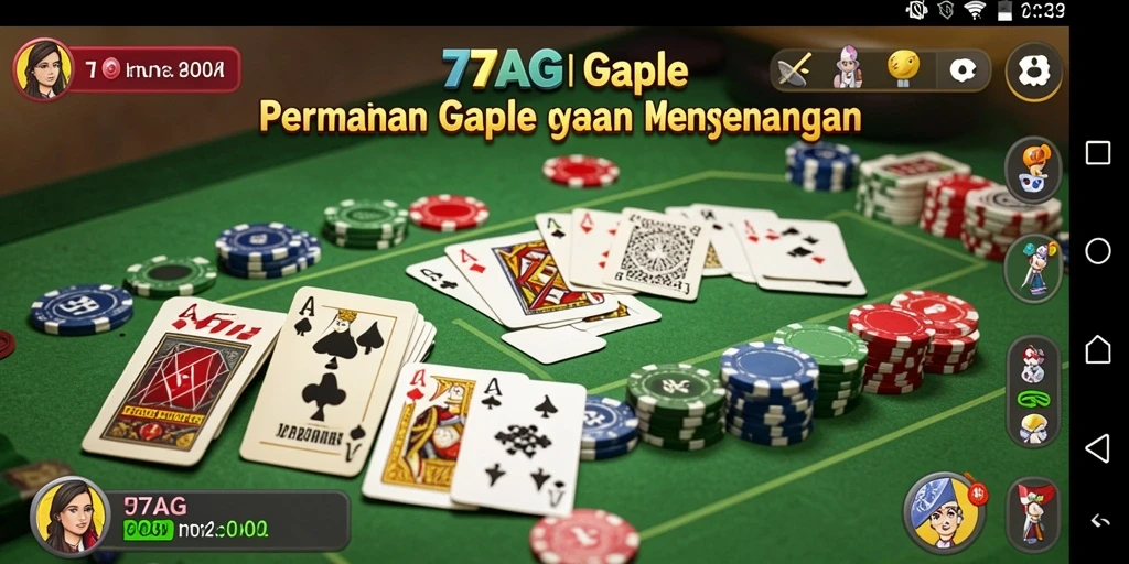 Screenshot gameplay Gaple yang menarik di 77AG.