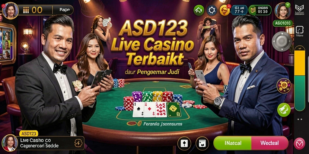 Tampilan gameplay Live Casino yang mendebarkan di ASD123.