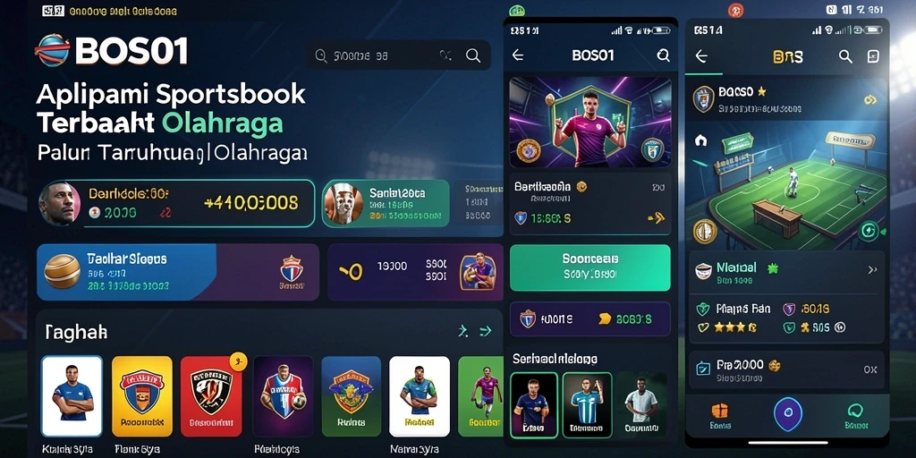 Tampilan screenshot utama BOS01 menunjukkan antarmuka taruhan olahraga yang menarik.