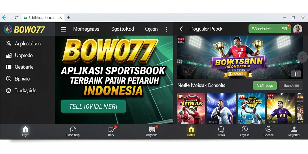 Tampilan utama <strong>BOWO77</strong> saat melakukan taruhan olahraga.
