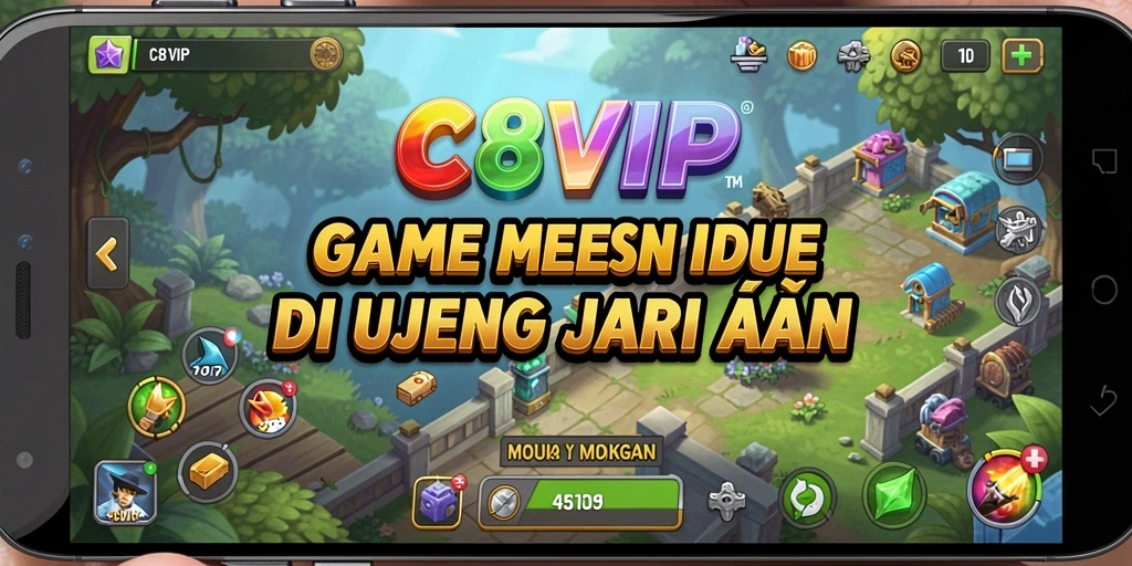 Tampilan gameplay seru dari C8VIP dengan berbagai aktivitas idle.