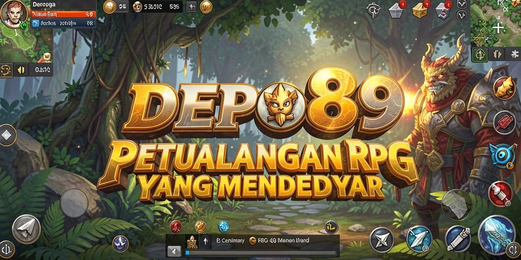 Screenshot gameplay DEPO89 menampilkan pertempuran epik dalam dunia RPG.
