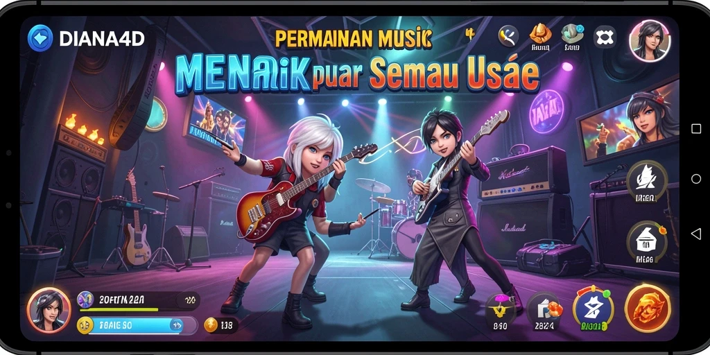Tampilan gameplay DIANA4D yang menarik dan penuh warna.