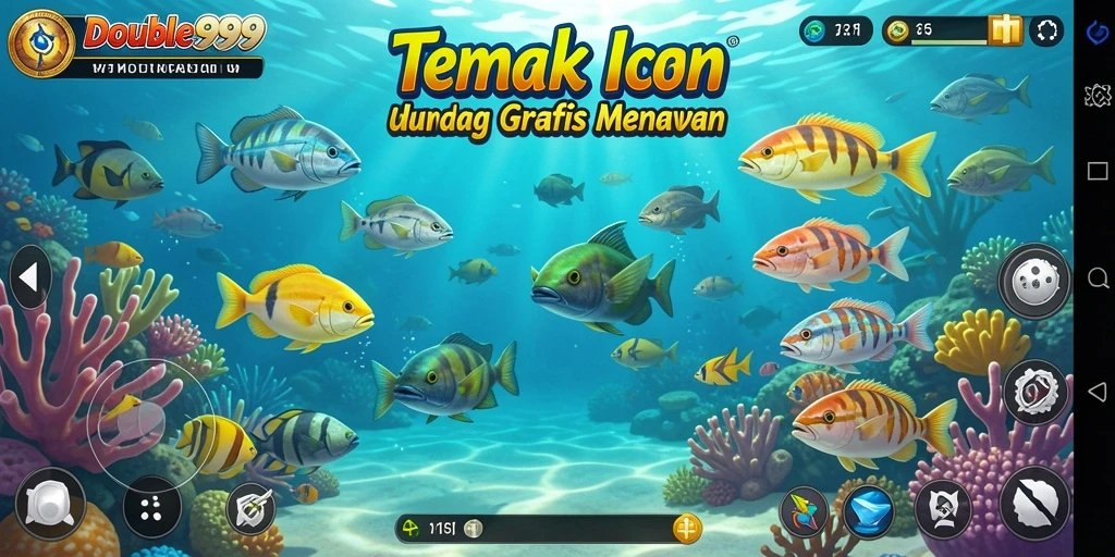 Tangkapan layar gameplay DOUBLE999 dengan aksi menembak ikan yang seru.