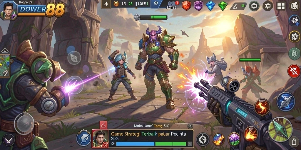 Tampilan gameplay DOWER88 yang menarik dan penuh strategi.