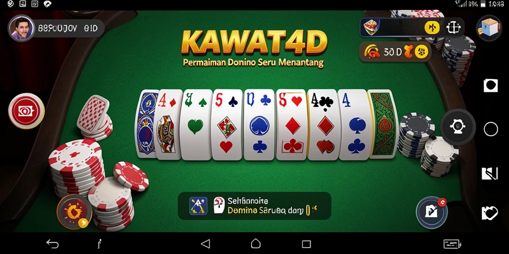 Tampilan gameplay seru dalam KAWAT4D yang membuat ketagihan.