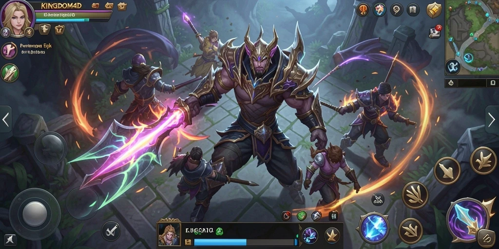 Tampilan gameplay KINGDOM4D dengan aksi bertarung yang menegangkan.