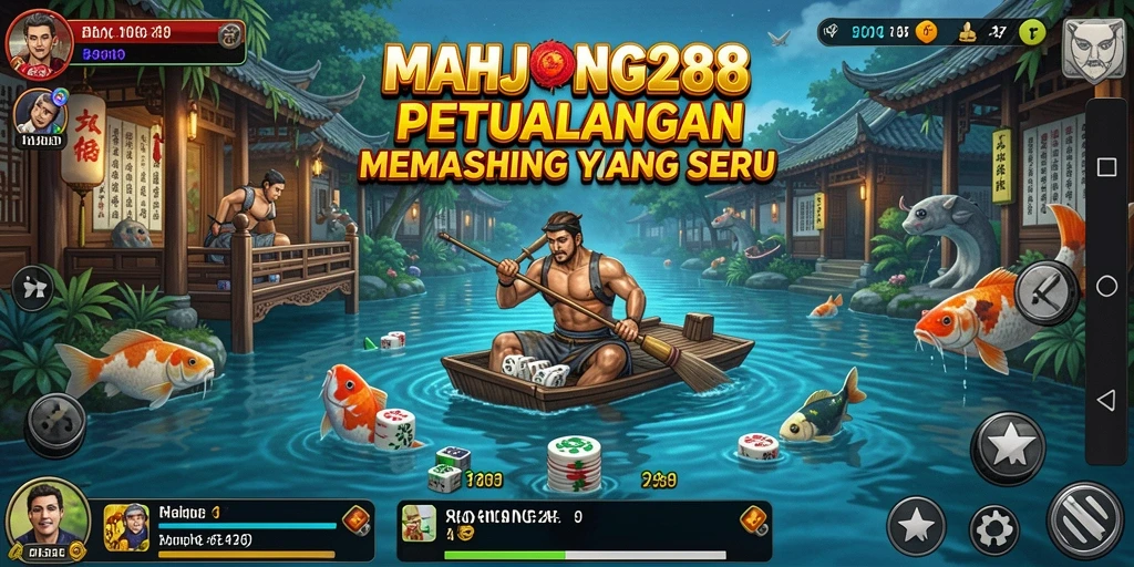 Screenshot gameplay MAHJONG288 menampilkan aksi memancing yang seru dan menegangkan.