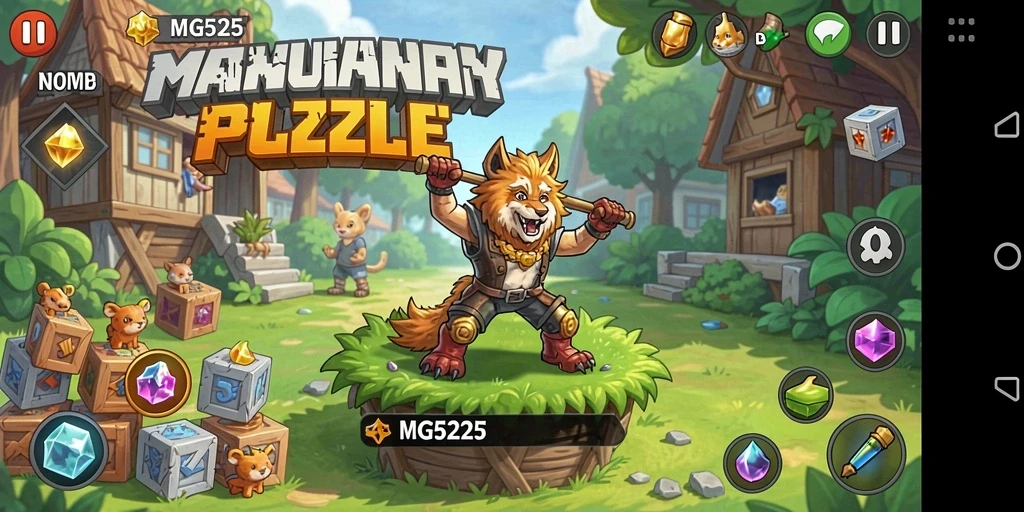 Screenshot gameplay MG525 menampilkan teka-teki yang menantang dan menarik.