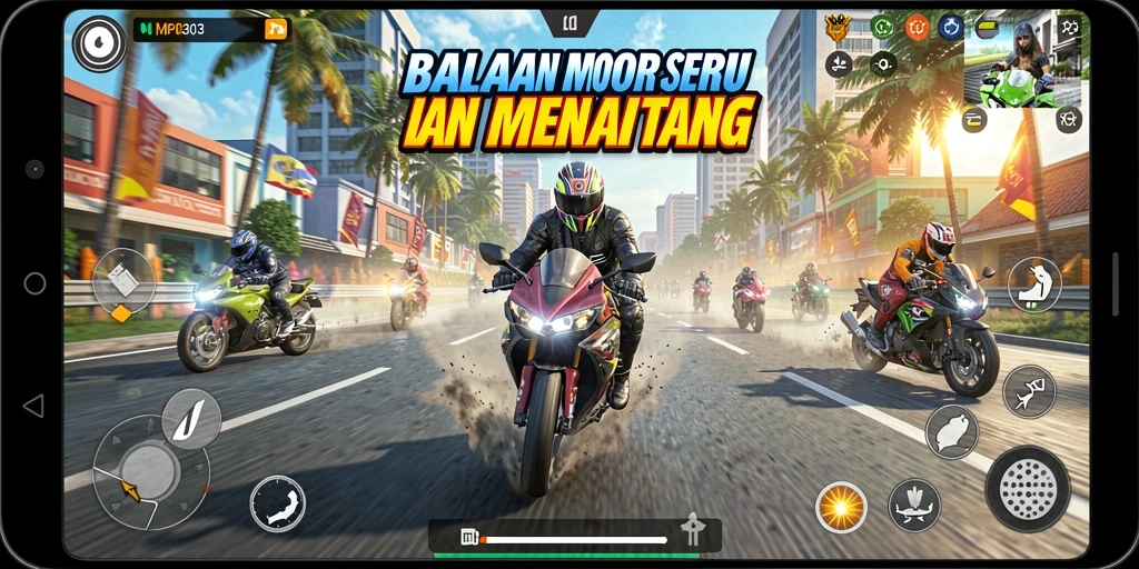 Tampilan seru dari balapan motor di MPO303.