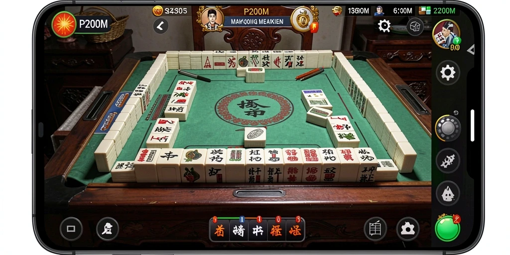 Gameplay menarik di P200M dengan ubin Mahjong yang menantang.