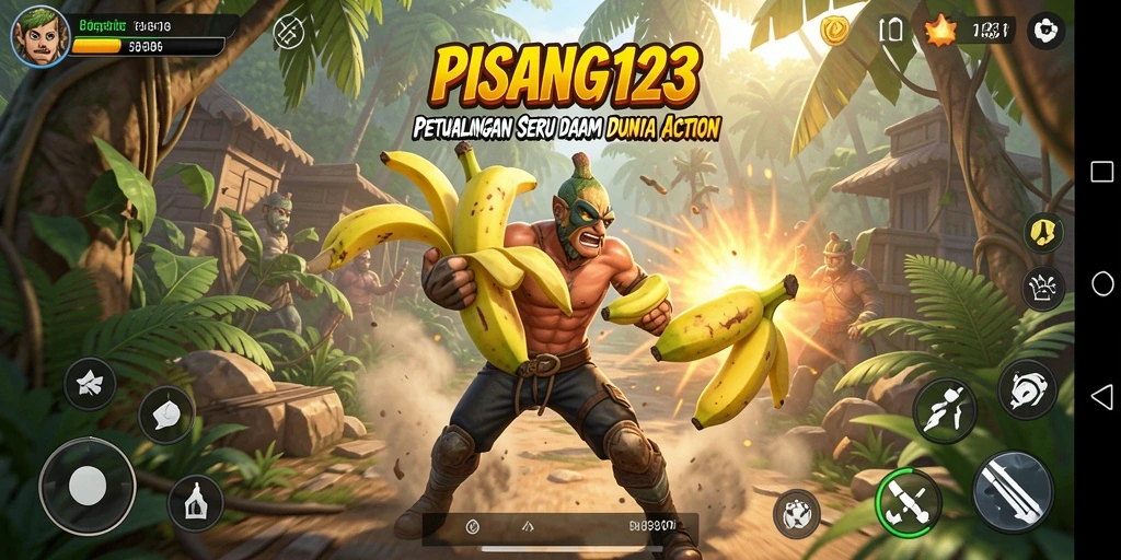 Tampilan gameplay PISANG123 yang penuh aksi dan menegangkan.