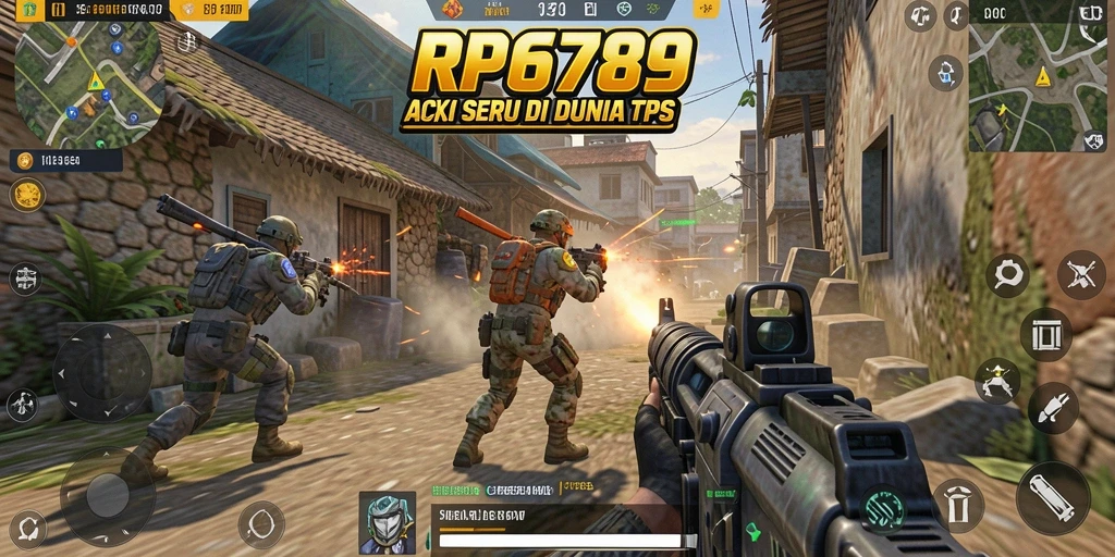 Screenshot gameplay seru di RP6789 menampilkan aksi tembak-menembak yang mendebarkan.