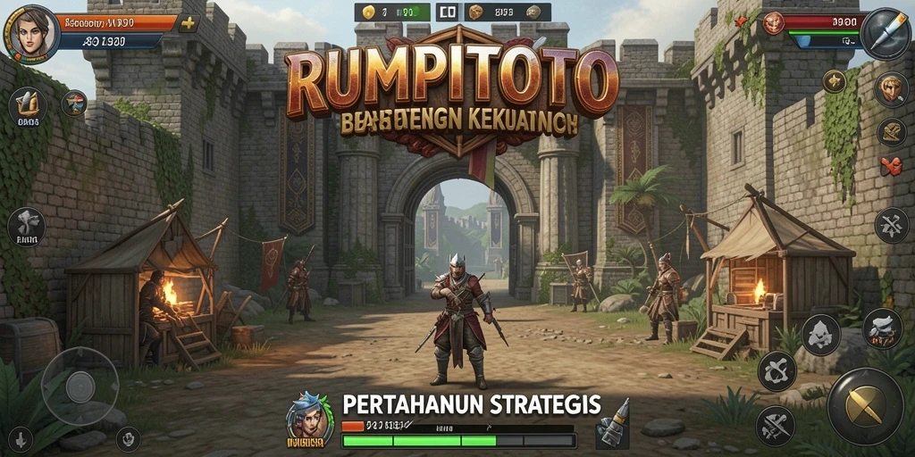 Tampilan menegangkan dari gameplay Tower Defense RUMPITOTO.