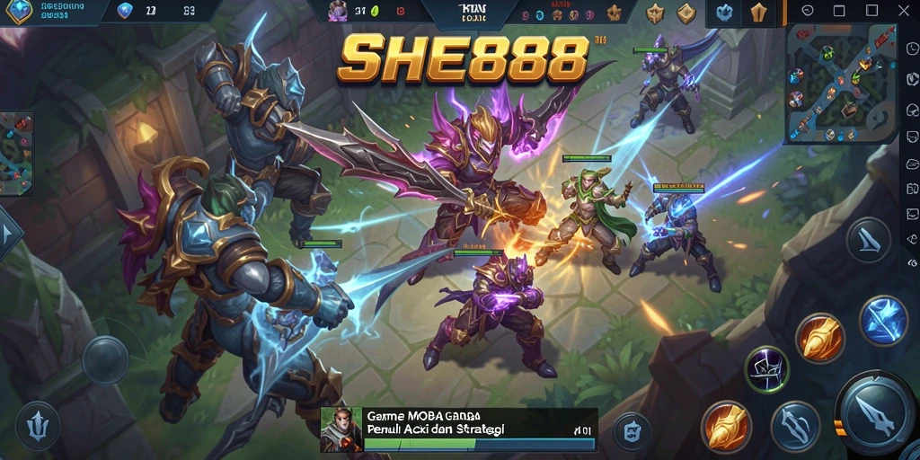 Gameplay seru di SHE888 menampilkan pertarungan strategis.