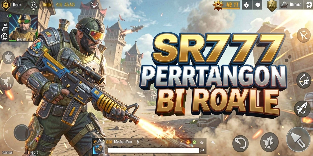 Tampilan menarik dari gameplay intens SR777 dalam pertarungan Battle Royale.