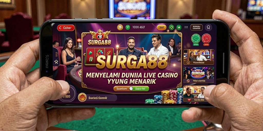 Gameplay seru di SURGA88 dengan dealer langsung dan interaksi pemain.