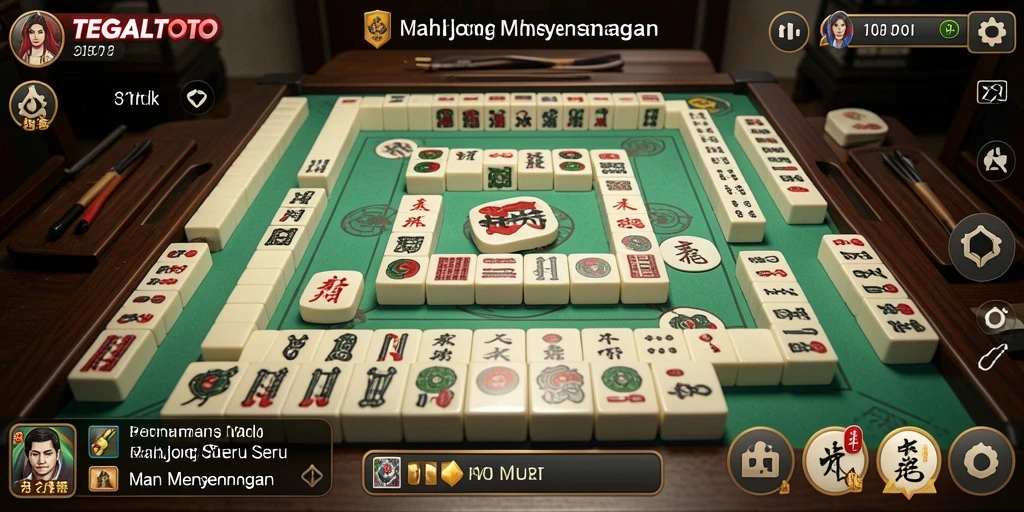 Screenshot menampilkan gameplay Mahjong TEGALTOTO yang menarik.