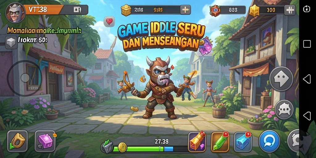 Tampilan gameplay VT38 yang menarik dalam genre Idle.